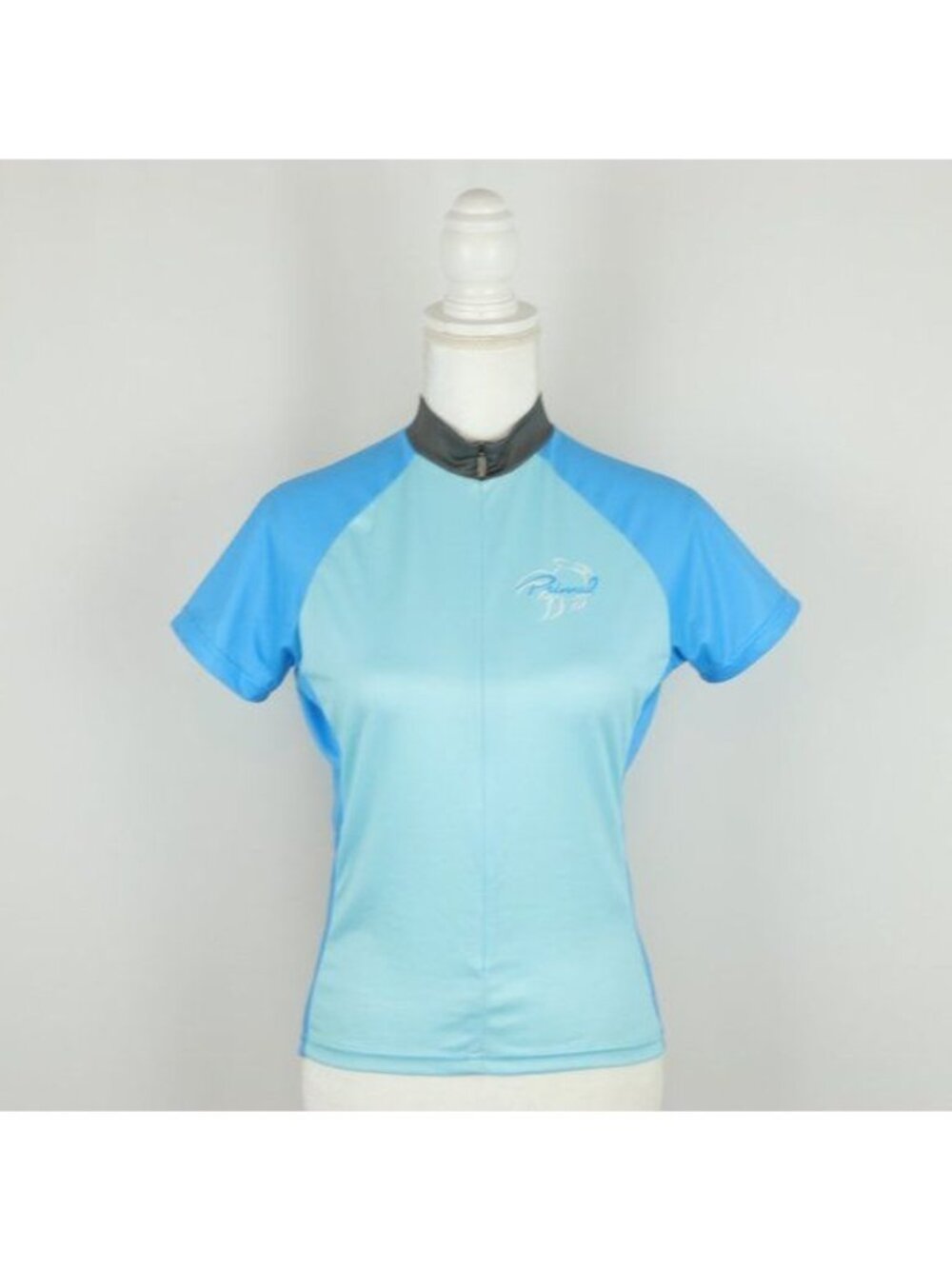 Primal Women's Small Blue Gray 7/8 Zip Short Sleeve Performance Cycling Jersey